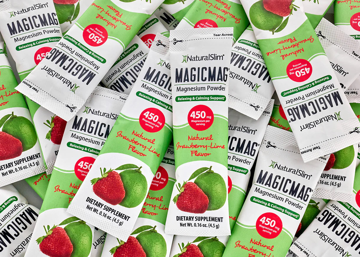 MAGICMAG Stick Packs | Travel | Strawberry-Lime | Magnesium Citrate Supplement - product lifestyle image