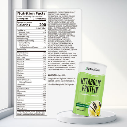 METABOLIC PROTEIN™ Vanilla | Batida de Vainilla de Proteína de Whey