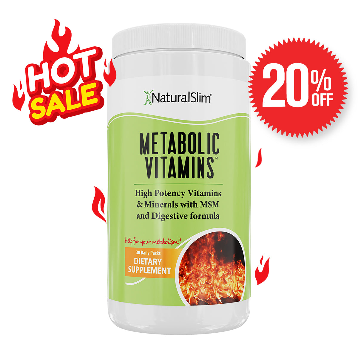 METABOLIC VITAMINS™ High Potency Vitamins for Metabolism, B-Complex with Niacin (B3) + Minerals