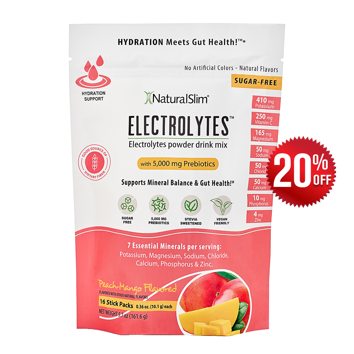 NaturalSlim Electrolytes™ Peach-Mango