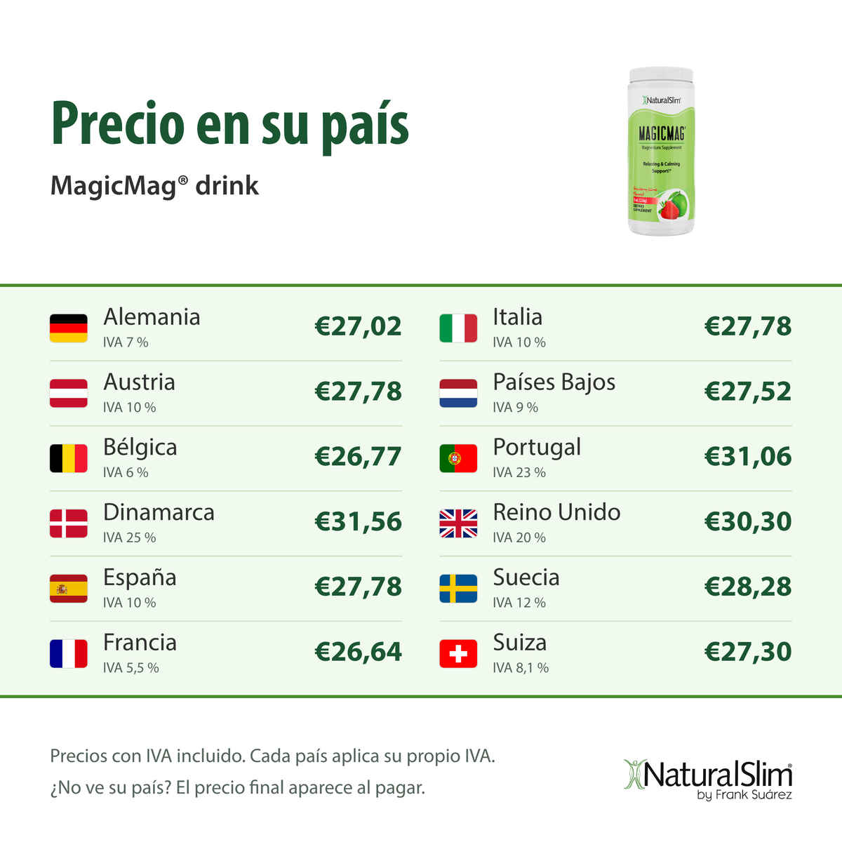 Precio en su país: MagicMag® drink