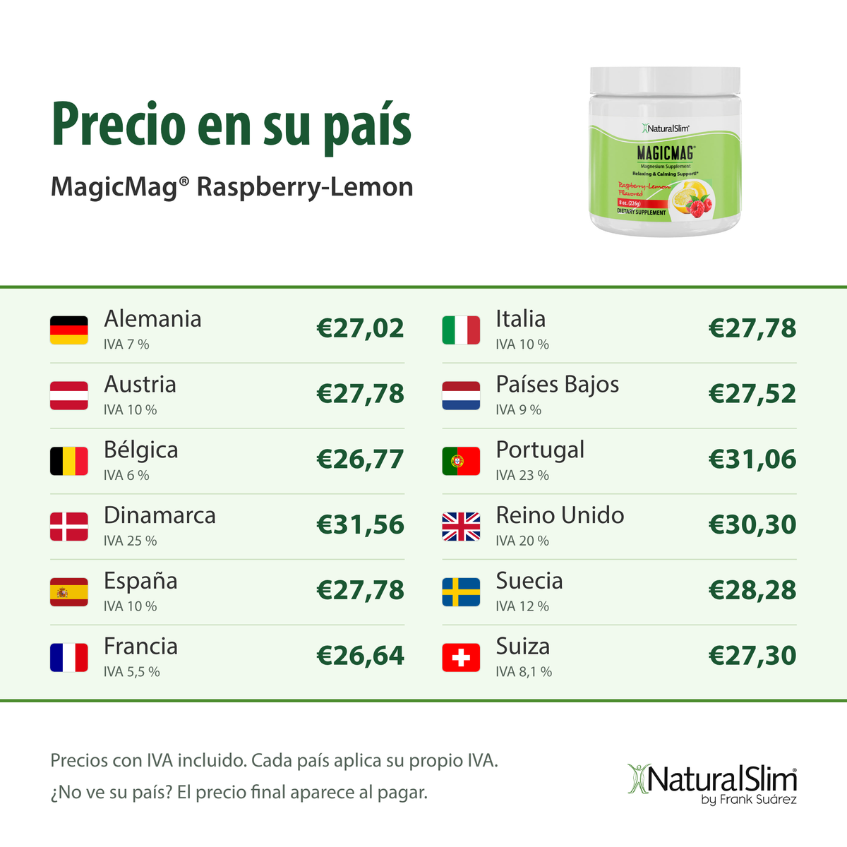 [prices:es] Precio en su país: MagicMag® Raspberry-Lemon