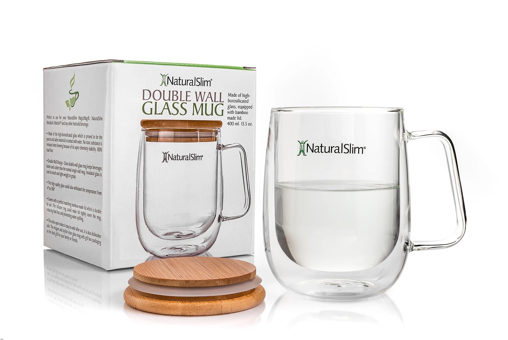 Taza de vidrio de doble pared NaturalSlim